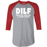 Dedicated Involved Loving Father - 3/4 Sleeve Raglan T-Shirt
