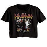 Def Leppard - 1987 Live In Concert Womens Crop Tee