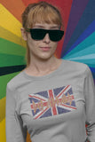 Def Leppard - UK Flag Long Sleeve Boyfriend Tee