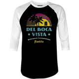 Del Boca Vista Retirement Condominiums - 3/4 Sleeve Raglan T-Shirt