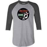 Del Fair Lanes - Cincinnati, OH - Vintage Bowling Alley - 3/4 Sleeve Raglan T-Shirt