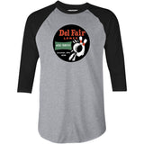Del Fair Lanes - Cincinnati, OH - Vintage Bowling Alley - 3/4 Sleeve Raglan T-Shirt