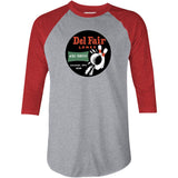 Del Fair Lanes - Cincinnati, OH - Vintage Bowling Alley - 3/4 Sleeve Raglan T-Shirt