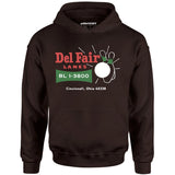 Del Fair Lanes v2 - Cincinnati, OH - Vintage Bowling Alley - Unisex Hoodie