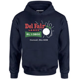 Del Fair Lanes v2 - Cincinnati, OH - Vintage Bowling Alley - Unisex Hoodie