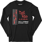 Del Rio Lanes - Downey, CA - Vintage Bowling Alley - Long Sleeve T-Shirt