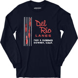 Del Rio Lanes - Downey, CA - Vintage Bowling Alley - Long Sleeve T-Shirt