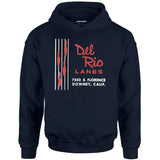 Del Rio Lanes - Downey, CA - Vintage Bowling Alley - Unisex Hoodie