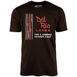 Del Rio Lanes - Downey, CA - Vintage Bowling Alley - Unisex T-Shirt
