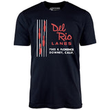 Del Rio Lanes - Downey, CA - Vintage Bowling Alley - Unisex T-Shirt