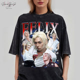 Vintage Felix Stray Kids Sweatshirt  Kpop Fan Gift Unisex