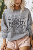 Howdy Valentine Mineral Graphic Brushed Sweatshirts