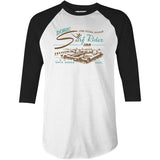 Doric Surf Rider Inn - Santa Monica, CA - Vintage Hotel - 3/4 Sleeve Raglan T-Shirt
