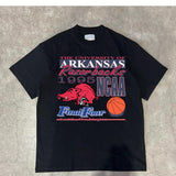 1995 NCAA Final-Four Arkansas Razorbacks Official T-Shirt Casual Classic Clothing Cotton Menswear Top Athletic Short Sleeve Tee Tshirt Underwear Stree