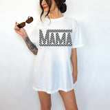 Checkered Mama Letteing - T-Shirt, Mother's Day, Mama Tee, Bright Graphic, Funny Apparel, Gift Idea, Relaxed Fit, Casual Apparel, Cute Top, Great with