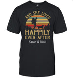 And She Lived Happily Ever After Sarah And Nikki Vintage Sunset shirt_1