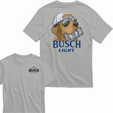 Busch Light Hunting Dog 2 Sided Cotton T-shirt for Men and Women, Tshirt Streetwear Breathable Crewneck Style001