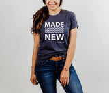 Christian Baptism Shirt Made New Shirt For Adult Baptism Gifts New Life In Jesus Christ T-shirt Religious Faith Shirts New Christian  sweater and hood