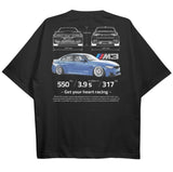 Drive in Style Car-Themed T-Shirts, F80 M3 Black T-Shirt, F80 M3 Technical Specs T-Shirt, Racing Shirt, Sport Car Shirt Menswear Top Menswear Top