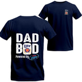 Dad Bod Powered By Miller Lite 2 Sides T-shirt, Miller Lite Short Sleeve Tee, Unisex Shirt, Menswear Top, beer shirt, drinking shirt, Clothes seasons