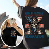 Custom Year Est.1969 Generation X 2 Side Shirt - Vintage 90s GenX 1965-1980 Skull T-shirt -GenX Skull T-shirt Style001