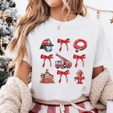 Coquette Firefighter Shirt , Comfort Colors Firefighter Shirt , Women's Firefighter Shirt Sweatshirt, Hoodie T-Shirt