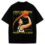 Caitlin Clark T-Shirt From The Logo Custom Fan Art Graphic Tee Crewneck Cotton Menswear Top Style001