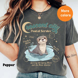 Crescent City Postal Service Shirt - Featuring Bryce Quinlan & Ruhn Danaan, Otter Service Shirt, Gift for Him, Gift for Her, Crew Neck, Trending T-shi