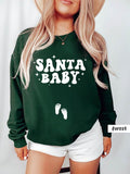 Christmas Pregnancy Announcement Sweatshirt, Santa Baby Shirt,Pregnant Tee,Baby Announcement,Christmas Maternity,New Mom,Pregnant Santa Baby