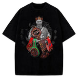 Canelo Alvarez Undisputed King Mexico Goat Saul Alvarez Boxing Vintage Style Graphic Design T-Shirt Cotton Menswear Style001