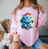 Bulbasaur Christmas Sweatshirt, Bulbasaur Santa Christmas Sweater, Bulbasaur Sweatshirt Hoodie, Anime Christmas Shirt, Anime Christmas Sweater, Christ