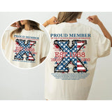 Custom Est.Year FAFO Flag X 1965-1980 GenX 2 Side Shirt, Generation GenX T-shirt, Proud Member The True FAFO Generation X Shirt Style001