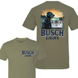Busch Light Fishing Unisex Cotton 2 sides T-shirt, Available sizes S to 3XL, Gift for International Beer Day Menswear Top