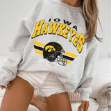 20. University of Iowa Vintage Football Sweatshirt, Hawkeyes Fan Gear, NCAA Game Day Apparel for Sports Enthusiasts