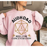 AUDHD&D Shirt, AUDHD Sweatshirt, Autism Awareness , DnD D20 Shirt, ADHD, Inclusion Shirt, Actually Autistic, Neurotypical Gift, Minds of All Kinds, Sweatshirt For DnD Fans