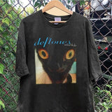 Deftones Around The Fur Cat Band T-Shirt, Vintage, Black Unisex Tee Shirt Classic Cotton