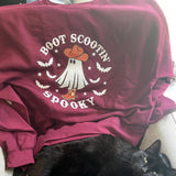 Boot Scootin Spooky Sweatshirt, Cute Spooky Halloween Shirt, Cowboy Ghost Tshirt, Western Halloween Shirt, Halloween Gifts