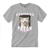 Certified Freaak Shirt, Cat Meme T Shirt Unisex Classic Cotton Full Size