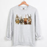 Coffee Skeleton Halloween Crewneck Sweatshirt Hoodie Tshirt, Halloween 2024 Gifts