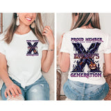 Custom Year Est.1975 Halloween Proud Member Generation X 2 Side Shirt, Halloween GenX T-shirt