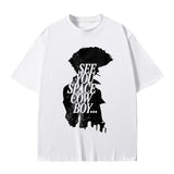 COWBOY BEBOP Shirt, Retro Anime Tshirts, Vintage Streetwear Spike Spiegel Shirt Cotton Menswear