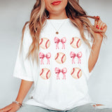 Comfort Colors Shirt, Coquette Cute Baseball Mama Shirt, Baseball Softball Bow Shirt, Gifts For Baseball Mom, Mothers Day Shirt, Baseball Season T Shi
