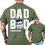 Busch Lite Dad Bod Powered By Busch Light Tshirt 2-Sided for Men, Beer Drink Shirt for Daddy, Funny Drinking Tee, Casual Cotton Top, Classic Menswear Style001