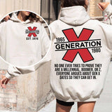(HOODIE) Gen X customized proud member Hoodie, Customize Gen X TShirt Raised On Hose Water And Neglect T-Shirt - Vintage Inspired Funny Saying Sarcasm Quotes Shirt - Fit, Casual