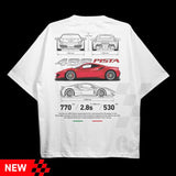 Drive in Style Car-Themed T-Shirts, 488 Pista T-Shirt, 488 Pista Technical Specs T-Shirt, Racing Shirt, Sport Car Shirt Top Menswear Streetwear