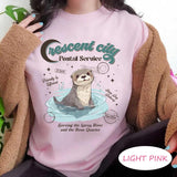Crescent City Postal Service Shirt - Featuring Bryce Quinlan & Ruhn Danaan, Otter Service Shirt, Gift for Him, Gift for Her, Crew Neck, Trending T-shi