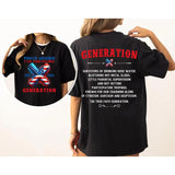 Custom Year FAFO Proud Member Generation Shirt, Gen X 2 Side T-shirt, 1965-1980 Hose Water And Neglect Gen X Shirt, Proud Member Flag Shirt