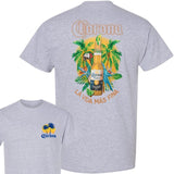 Corona Extra Beer, Corona Extra Bottle 2 sides T-Shirt, For Men, For Women,  Casual Graphic Round Neck T-shirt for Summer, Fashion Men's Top for Daily