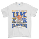 1996 NCAA Championship Kentucky Wildcats T-Shirt, graphic vintage sports tees for men Style001