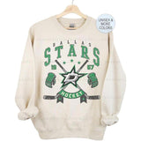 Dallas Sweatshirt Crewneck, Vintage Stars shirt, Dallas Hockeys' Fan shirt, Hockeys' Tee, Stars Sweatshirt